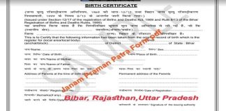 Janam Praman Patra Form pdf