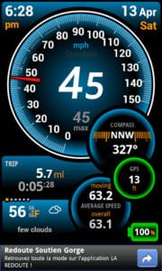 train speed test using speedometer