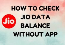 how to check jio data balance without app